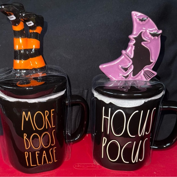 Rae Dunn Halloween Witch Mugs - Black, Orange, Pink - Picture 1 of 3